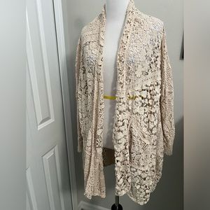 Johnny Was crochet cardigan